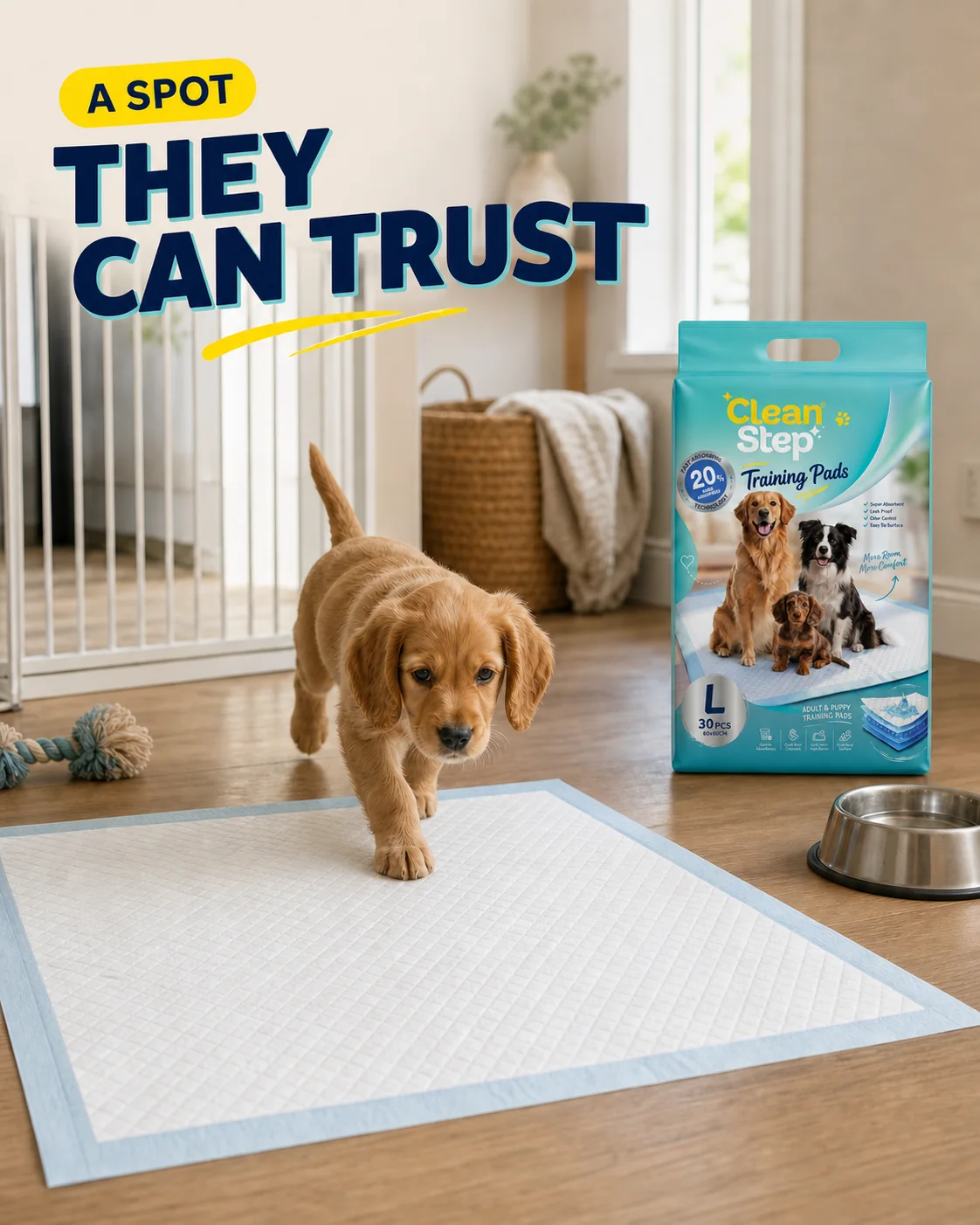 Cleanstep pee pad packaging reference 6