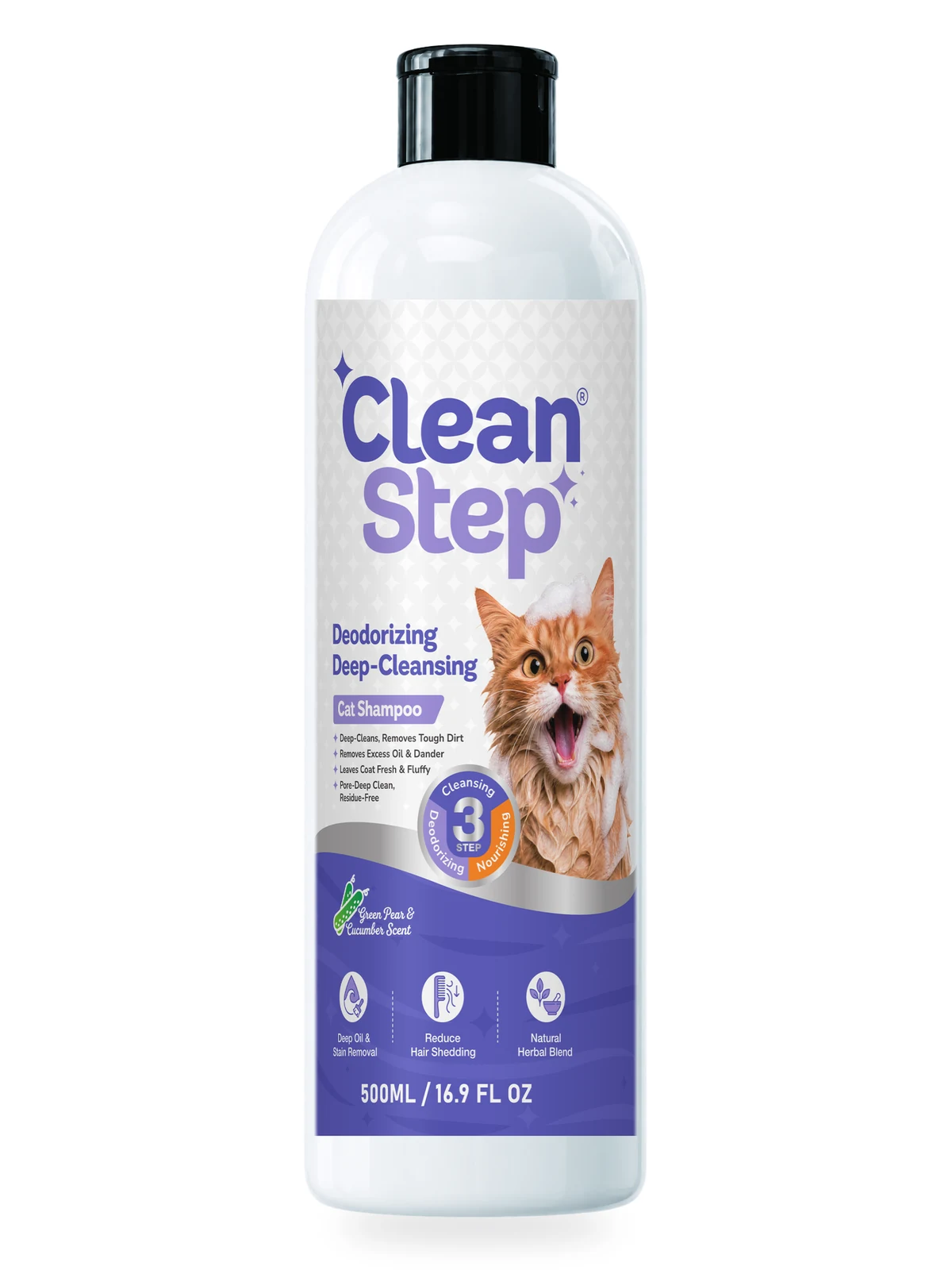 Cleanstep Deodorizing Deep-Cleansing cat shampoo