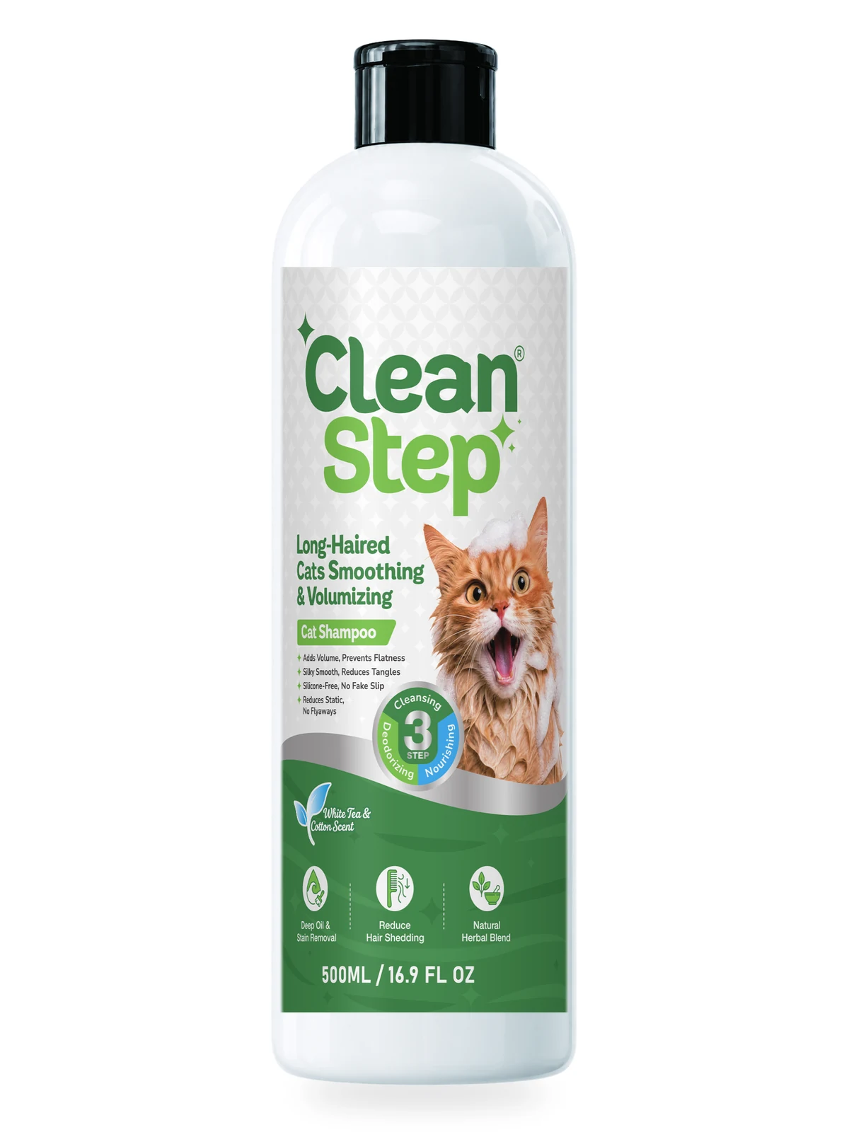 Cleanstep Long-Haired Cats Smoothing and Volumizing shampoo