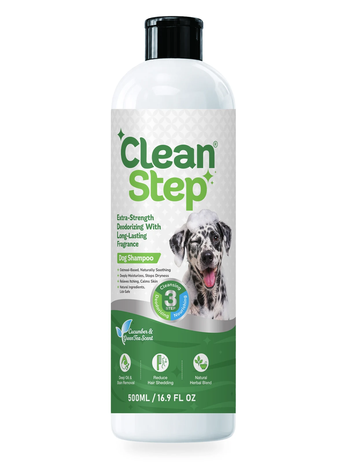 Cleanstep Extra-Strength Deodorizing dog shampoo