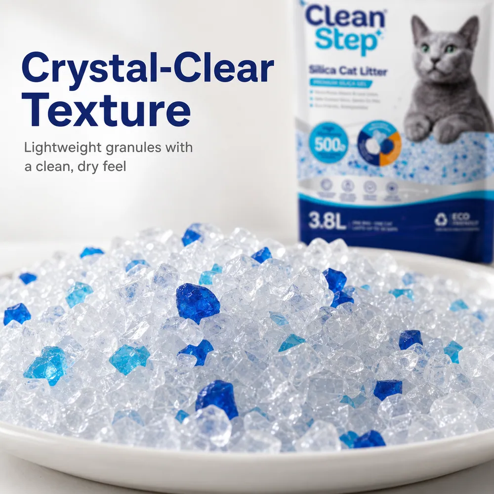 Clean Step crystal-clear silica gel cat litter